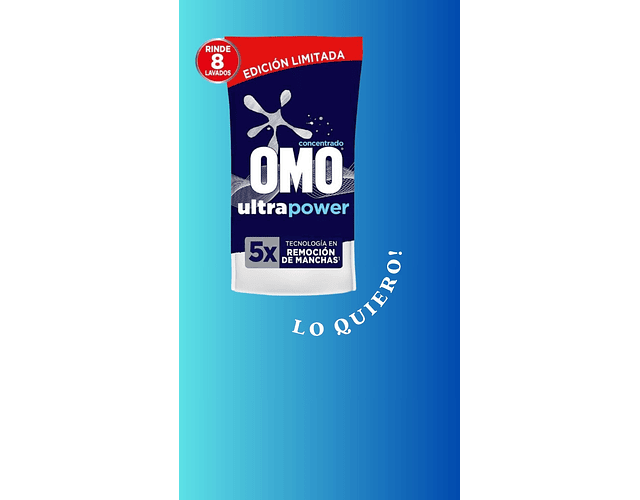 OMO DOYPACK 400ml rinde hasta 800 ml