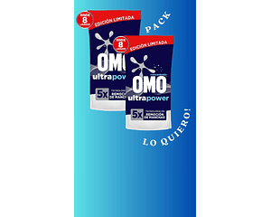 Pack 2 x OMO DOYPACK 400ml rinde hasta 1600 ml