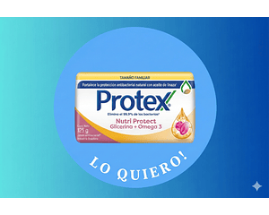 Jabón en Barra Protex Nutri Protect Glicerina + Omega 3