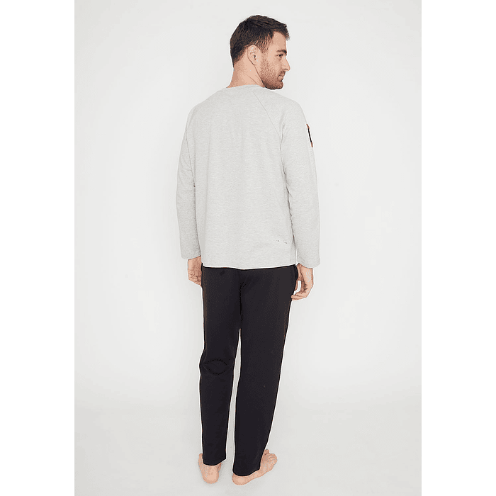 KAYSER PIJAMA ALGODON GRIS M/L 67.1788  4