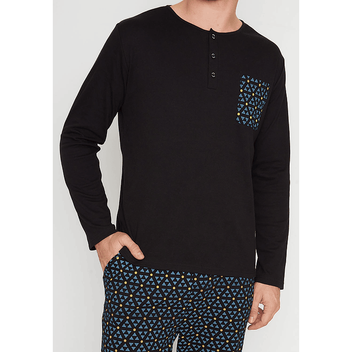 KAYSER PIJAMA ALGODON NEGRO M 67.1782  2