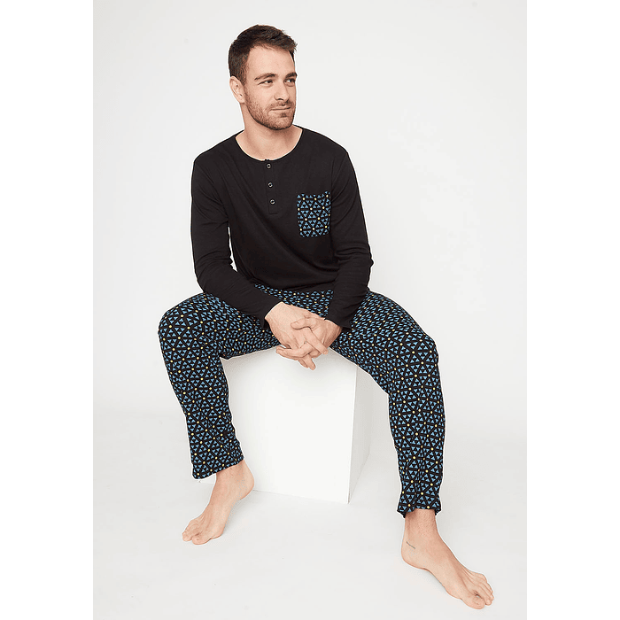 KAYSER PIJAMA ALGODON NEGRO M 67.1782  1