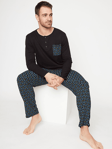 KAYSER PIJAMA ALGODON NEGRO M 67.1782 