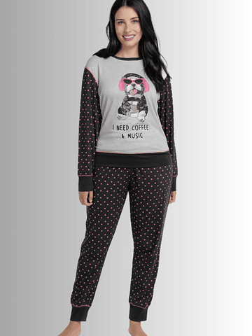 KAYSER PIJAMA ALGODON GRIS S 60.1360 