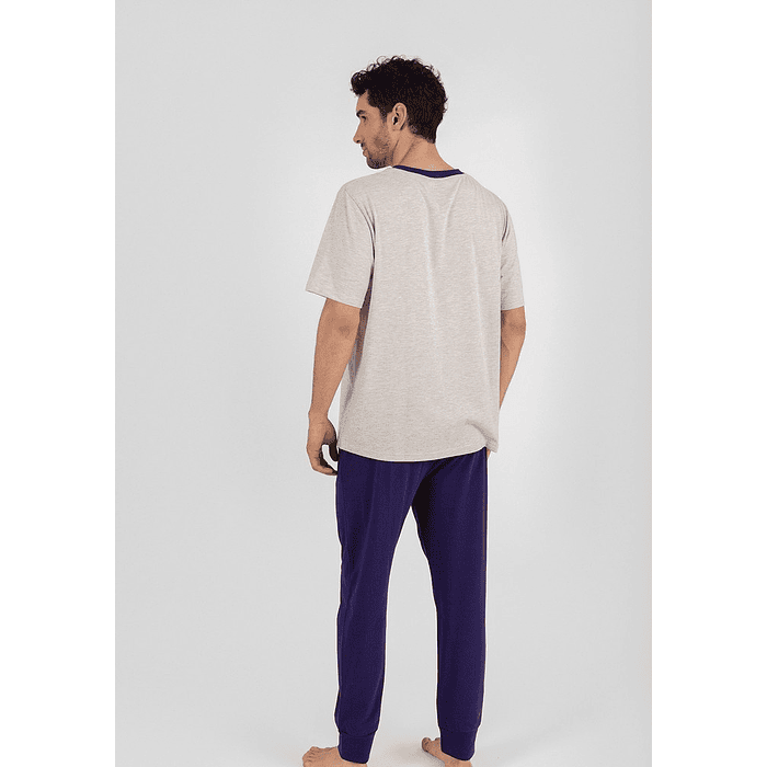 KAYSER PIJAMA ALGODON GRIS M/L 77.741 3