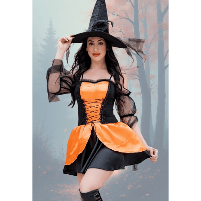 EROTICA BRUJA ANARANJADO HW-M129-NAN