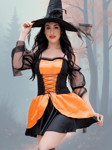 EROTICA BRUJA ANARANJADO HW-M129-NAN