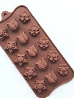 molde mini tulipan y flores y estrella