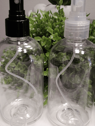 Barrilito transparente 250 ml tapa spray transparente