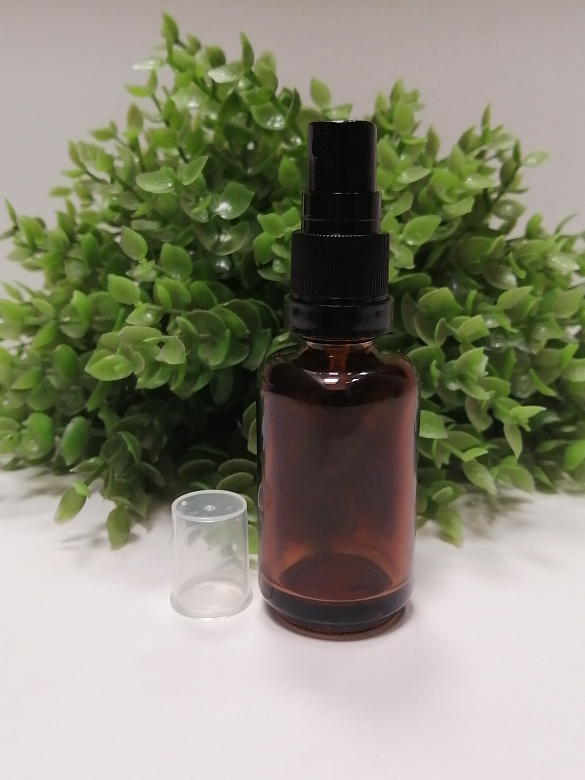 Envase vidrio 30 ml ámbar tapa spray negra 1