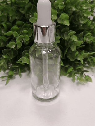 Gotario transparente 30 ml gollete plata 