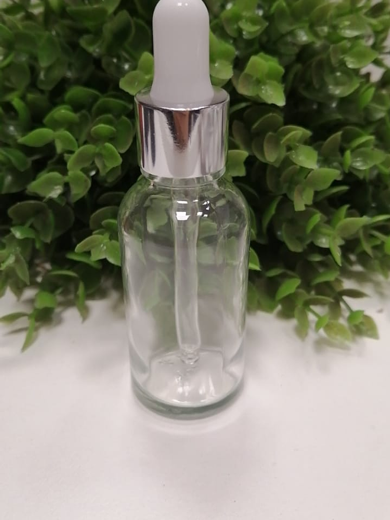 Gotario transparente 30 ml gollete plata  1