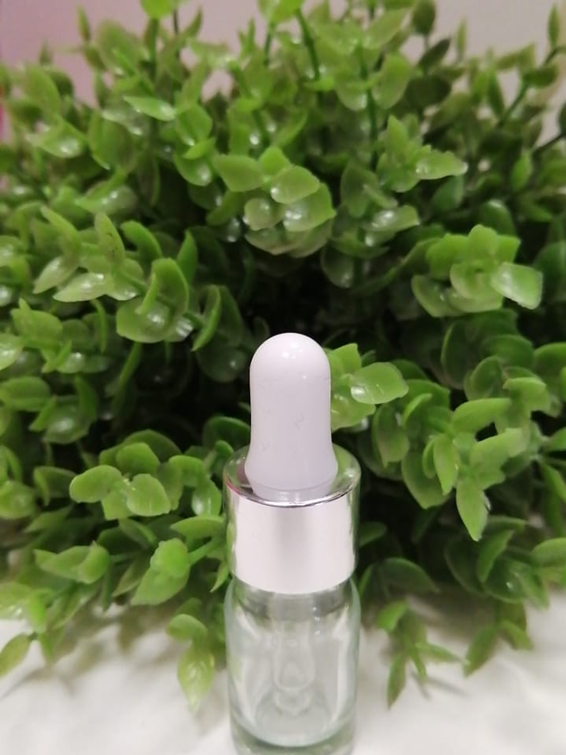 Gotario 5 ml vidrio transparente gollete plata 1