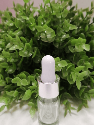 Gotario 5 ml vidrio transparente gollete plata