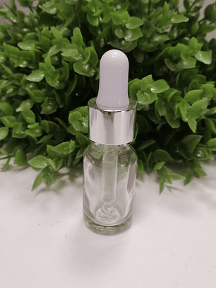 Gotario 10 ml vidrio transparente gollete plata