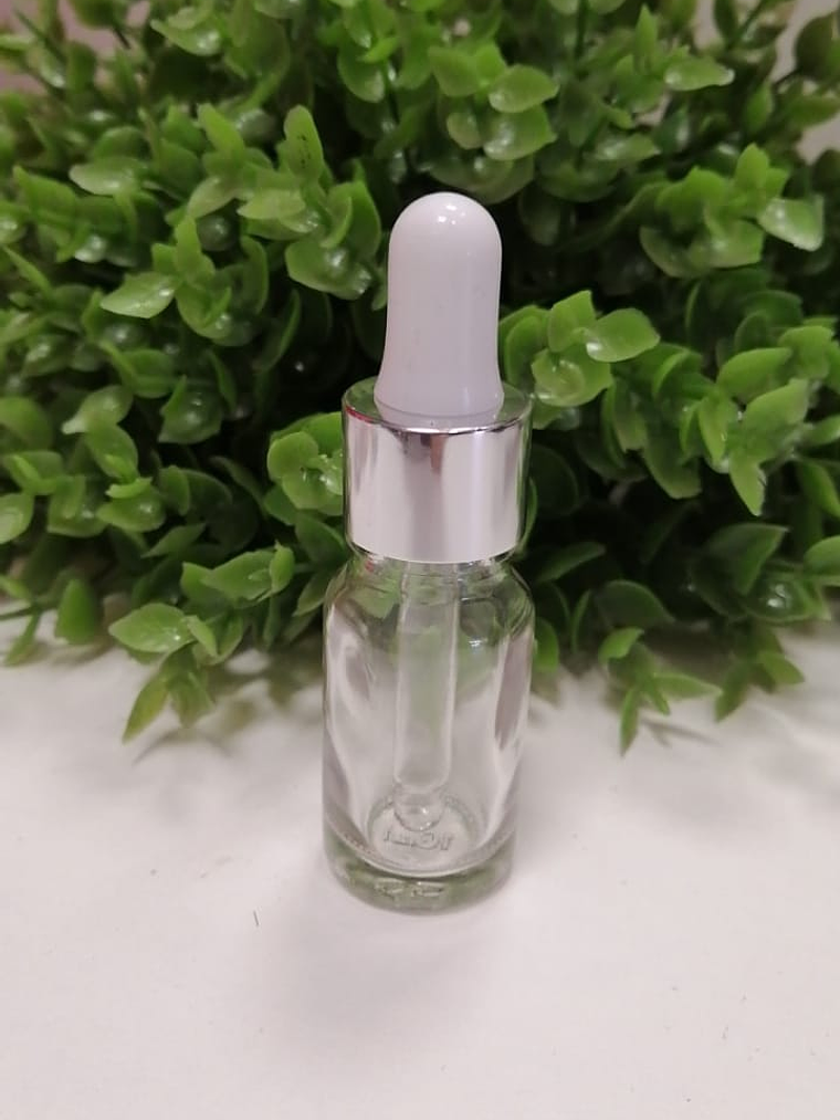 Gotario 10 ml vidrio transparente gollete plata 1