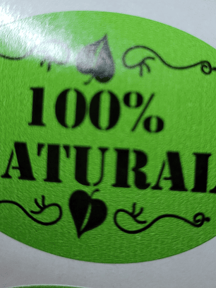  Etiqueta producto vegano y 100% natural 