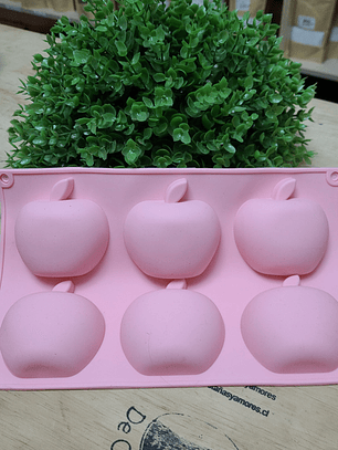 Molde de manzanita 6 cavidades 100 grs apróx 