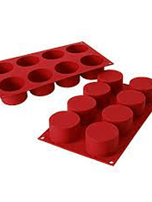 Molde 100% redondo 8 cavidades