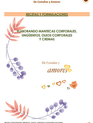 Recetas y formulaciones para preparar en casa