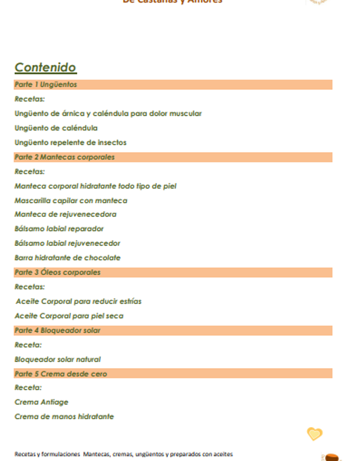 Recetas y formulaciones para preparar en casa 2