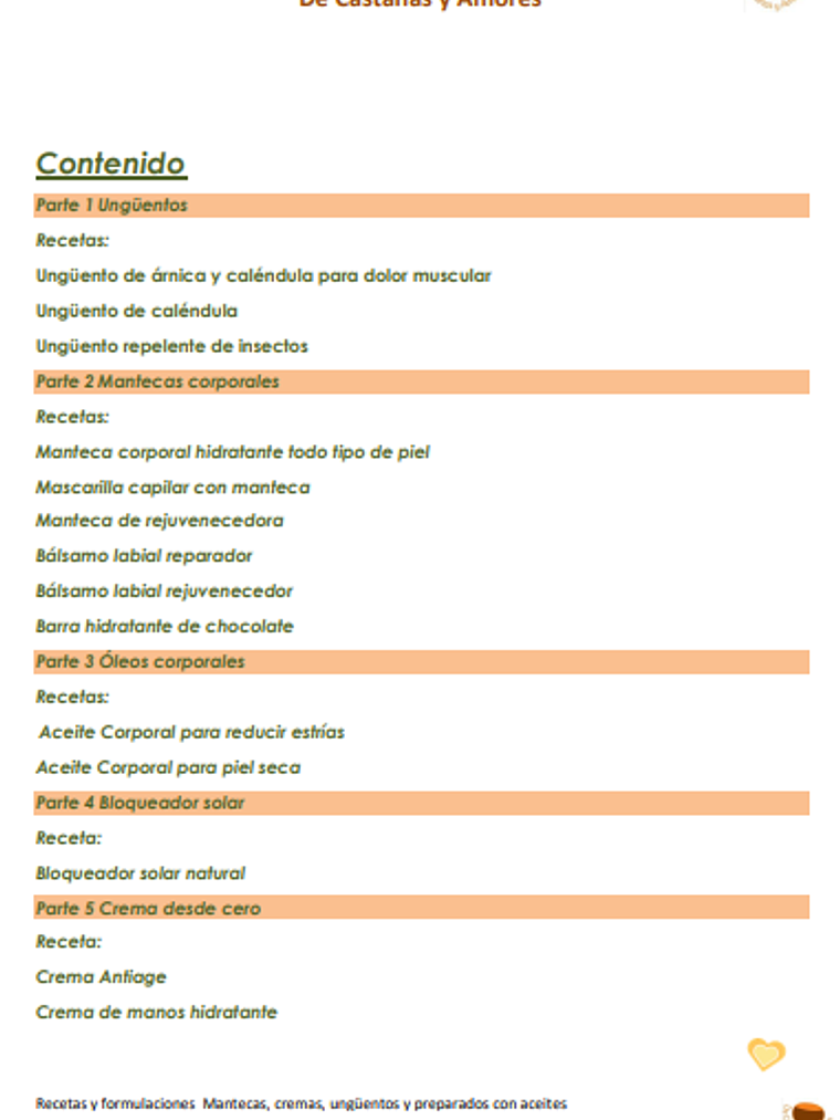 Recetas y formulaciones para preparar en casa 2