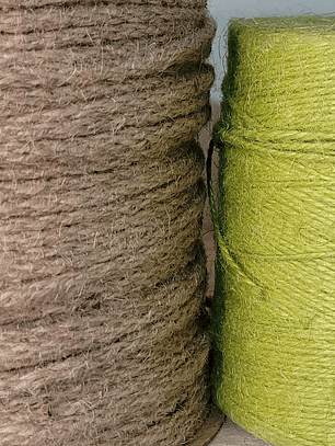  Yute de colores verde,natural,naranjo y azul para adornar velas y jabones