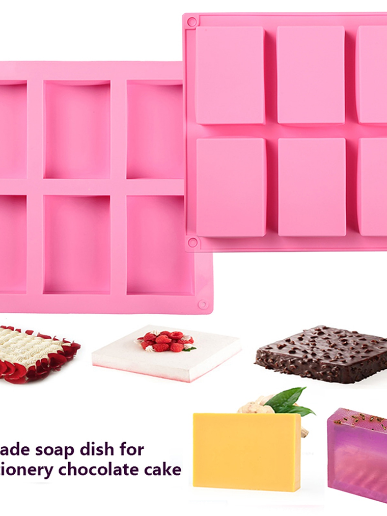 Molde cuadrado 100 gr  6 cavidades  1