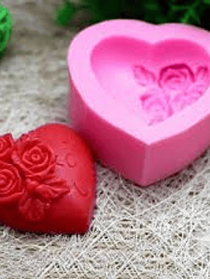 Molde 3D I love you y flor