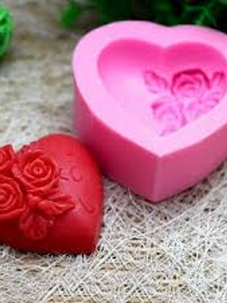 Molde 3D I love you y flor 1