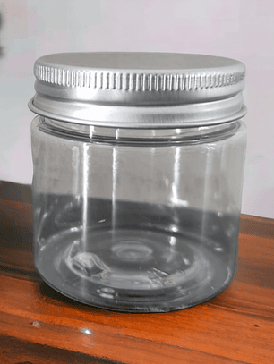 Envase pet transparente tapa metálica 60 grs