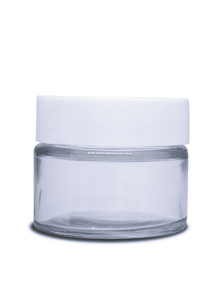 Frascos de vidrio 30 gr tapa blanca 