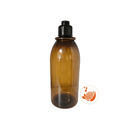 ENVASE 500 ML PET ÁMBAR TAPA CANTIMPLORA NEGRA