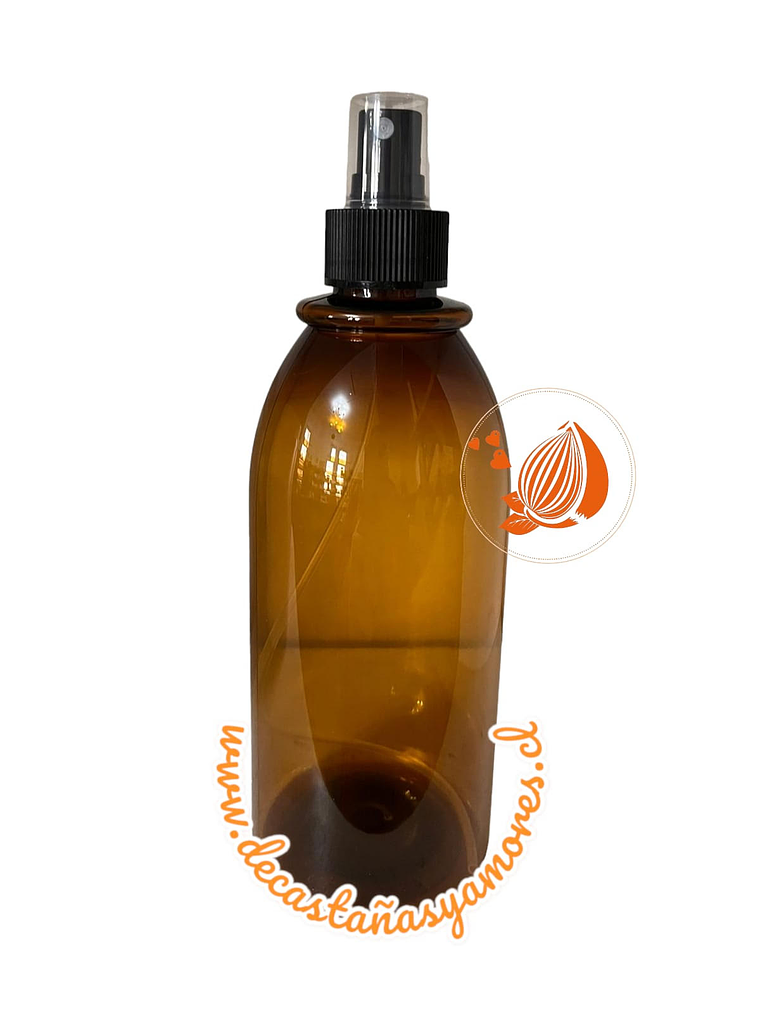 ENVASE 500 ML PET ÁMBAR TAPA SPRAY NEGRA 1