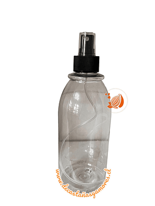 ENVASE 500 ML PET TRANSPARENTE TAPA SPRAY NEGRA
