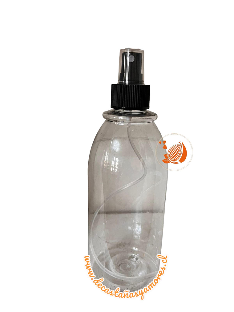ENVASE 500 ML PET TRANSPARENTE TAPA SPRAY NEGRA 1