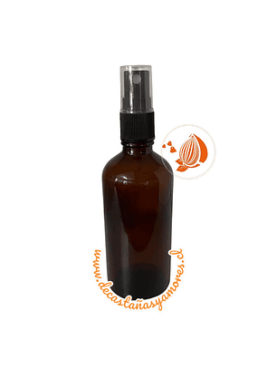 Envase vidrio ámbar 100 ml  tapa spray 