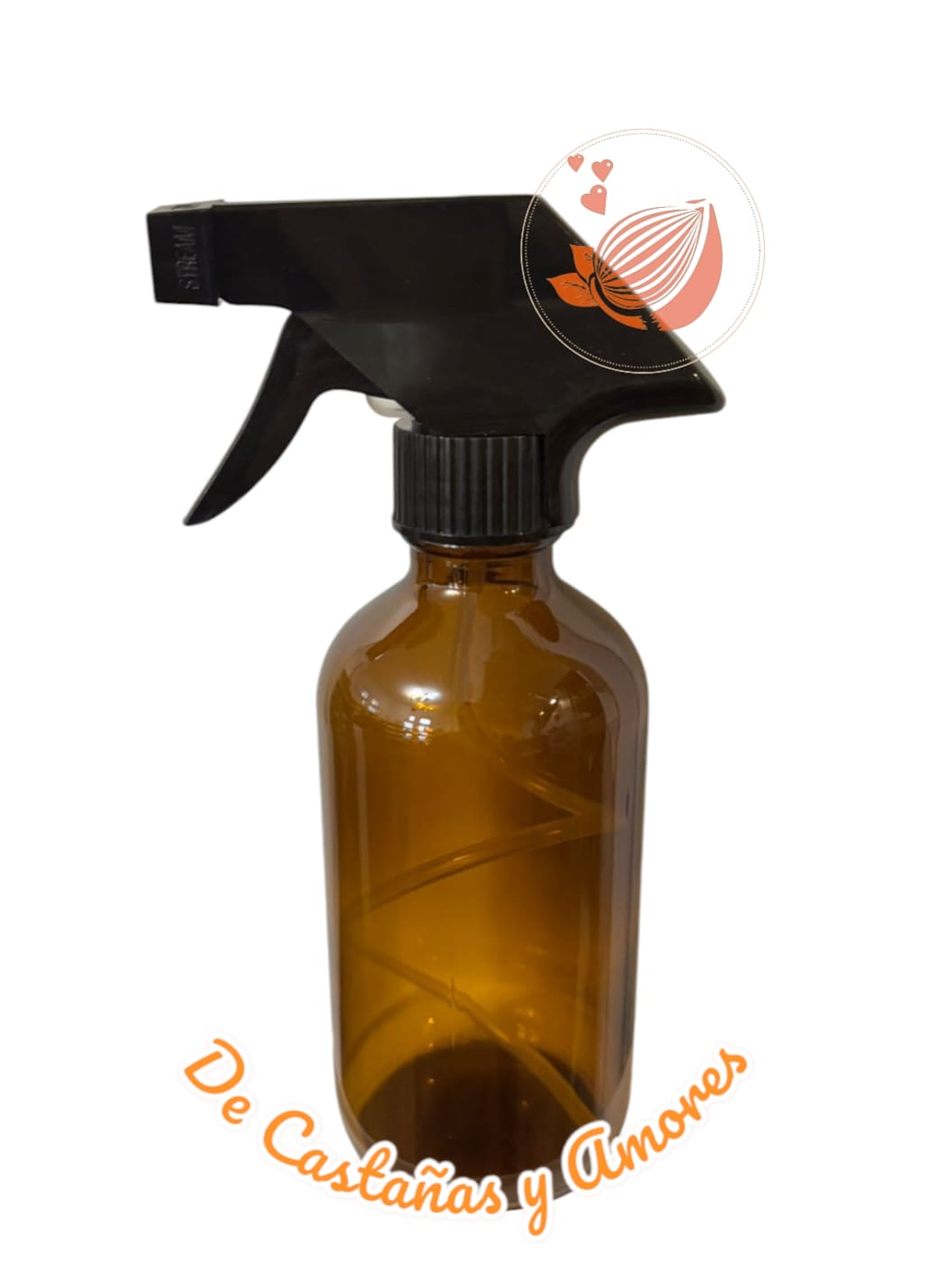 Botella de vidrio ámbar 250 ml con gatillo 1