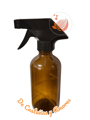 Botella de vidrio ámbar 250 ml con gatillo