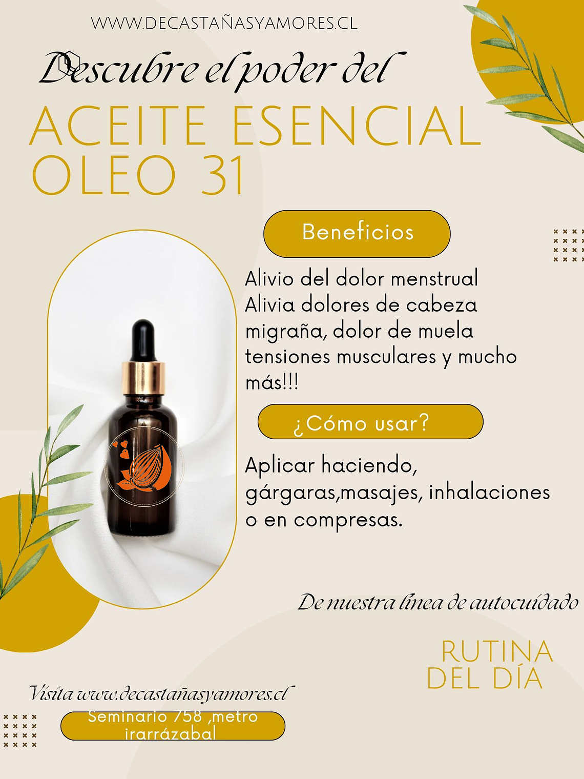 Aceite esencial óleo 31 Línea de autocuidado 1