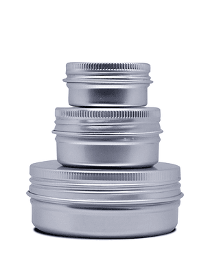 Envase aluminio 10, 30, 60, 100 y 150 grs