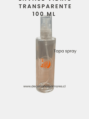 Envase vidrio 100 ml tapa spray
