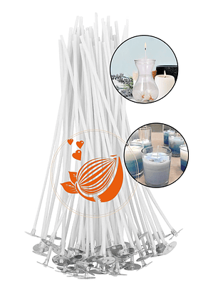 20 pabilos de 12 cms con sus portapabilos 