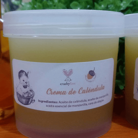 Crema tipo unguento de caléndula