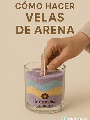 Arena para hacer velas