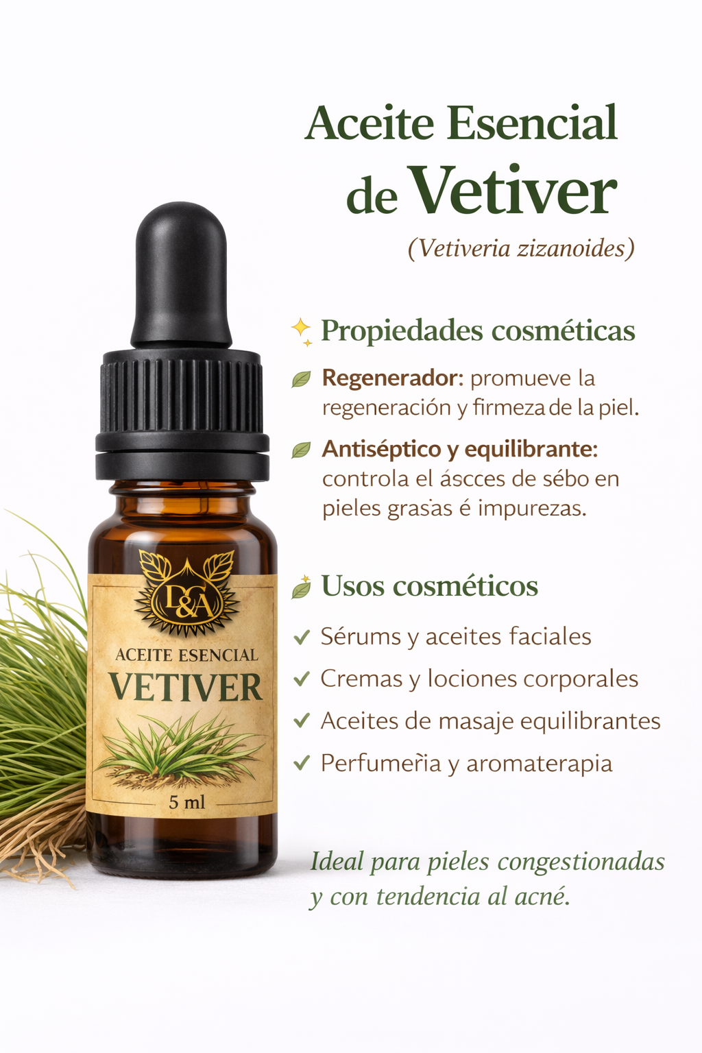 Ac. esencial vetiver
