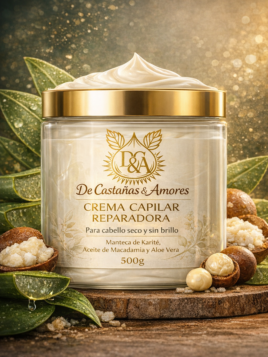 Crema Reparadora de cabello seco y sin brillo 2