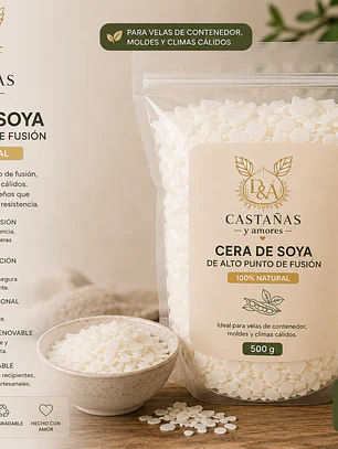 Cera de soya ( soja ) Para hacer velas de masajes o velas 100% veganas