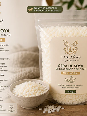 Cera de soya ( soja ) Para hacer velas de masajes o velas 100% veganas