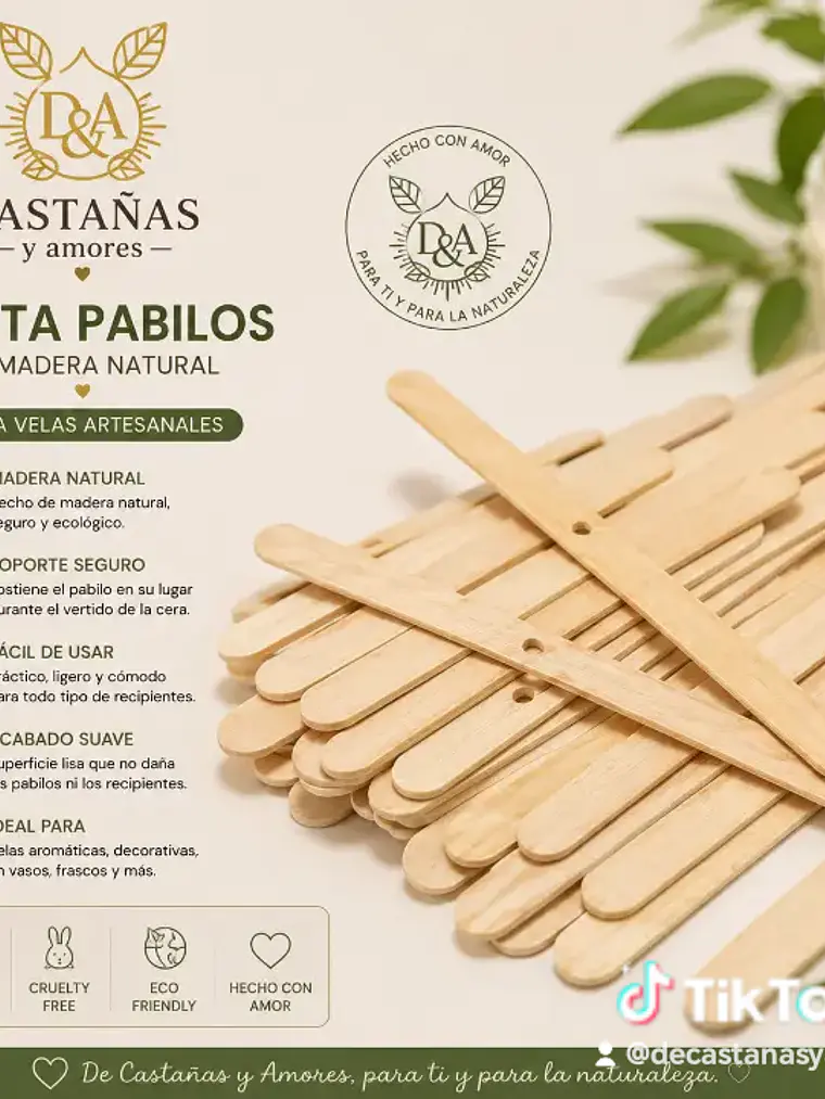 Sujeta pabilo de madera 1